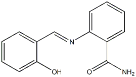 2-{[(E)-(2-hydroxyphenyl)methylidene]amino}benzamide 结构式