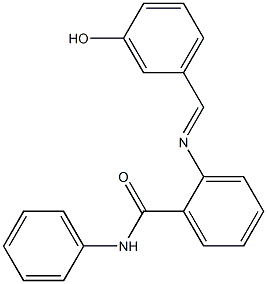 2-{[(E)-(3-hydroxyphenyl)methylidene]amino}-N-phenylbenzamide 结构式