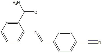 2-{[(E)-(4-cyanophenyl)methylidene]amino}benzamide 结构式