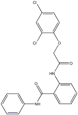 2-{[2-(2,4-dichlorophenoxy)acetyl]amino}-N-phenylbenzamide 结构式