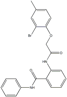 2-{[2-(2-bromo-4-methylphenoxy)acetyl]amino}-N-phenylbenzamide 结构式