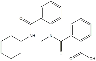 2-{[2-[(cyclohexylamino)carbonyl](methyl)anilino]carbonyl}benzoic acid 结构式