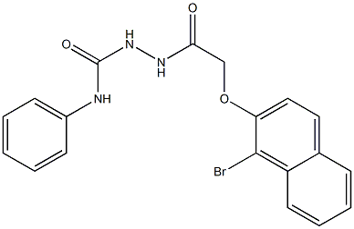 2-{2-[(1-bromo-2-naphthyl)oxy]acetyl}-N-phenyl-1-hydrazinecarboxamide 结构式