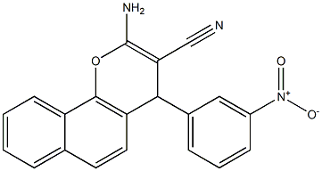 2-amino-4-(3-nitrophenyl)-4H-benzo[h]chromene-3-carbonitrile 结构式