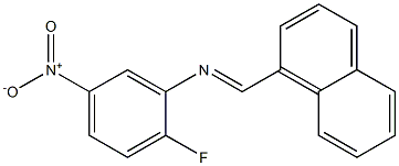 N-(2-fluoro-5-nitrophenyl)-N-[(E)-1-naphthylmethylidene]amine 结构式