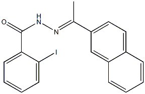 2-iodo-N'-[(E)-1-(2-naphthyl)ethylidene]benzohydrazide 结构式