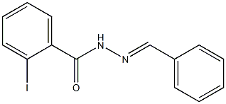 2-iodo-N'-[(E)-phenylmethylidene]benzohydrazide 结构式