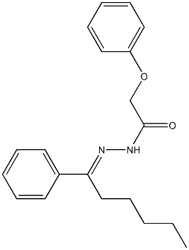 2-phenoxy-N'-[(E)-1-phenylhexylidene]acetohydrazide 结构式