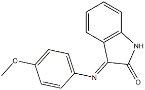 3-[(4-methoxyphenyl)imino]-1,3-dihydro-2H-indol-2-one 结构式