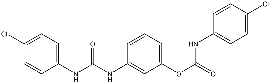 3-{[(4-chloroanilino)carbonyl]amino}phenyl 4-chlorophenylcarbamate 结构式