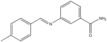 3-{[(E)-(4-methylphenyl)methylidene]amino}benzamide 结构式