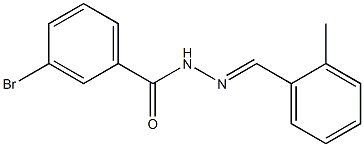 3-bromo-N'-[(E)-(2-methylphenyl)methylidene]benzohydrazide 结构式