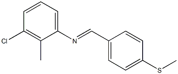 N-(3-chloro-2-methylphenyl)-N-{(E)-[4-(methylsulfanyl)phenyl]methylidene}amine 结构式