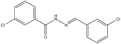 3-chloro-N'-[(E)-(3-chlorophenyl)methylidene]benzohydrazide 结构式