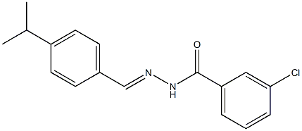 3-chloro-N'-[(E)-(4-isopropylphenyl)methylidene]benzohydrazide 结构式