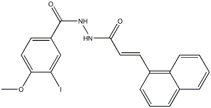 3-iodo-4-methoxy-N'-[(E)-3-(1-naphthyl)-2-propenoyl]benzohydrazide 结构式