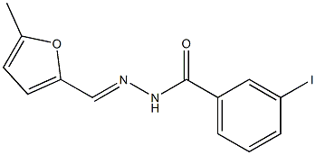 3-iodo-N'-[(E)-(5-methyl-2-furyl)methylidene]benzohydrazide 结构式