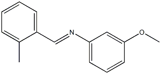 N-(3-methoxyphenyl)-N-[(E)-(2-methylphenyl)methylidene]amine 结构式