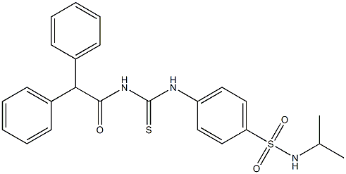 4-({[(2,2-diphenylacetyl)amino]carbothioyl}amino)-N-isopropylbenzenesulfonamide 结构式