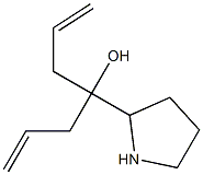 4-(2-pyrrolidinyl)-1,6-heptadien-4-ol 结构式