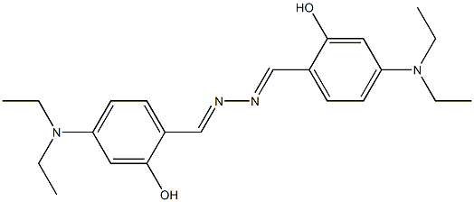 4-(diethylamino)-2-hydroxybenzaldehyde N-{(E)-[4-(diethylamino)-2-hydroxyphenyl]methylidene}hydrazone 结构式