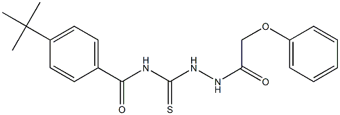 4-(tert-butyl)-N-{[2-(2-phenoxyacetyl)hydrazino]carbothioyl}benzamide 结构式