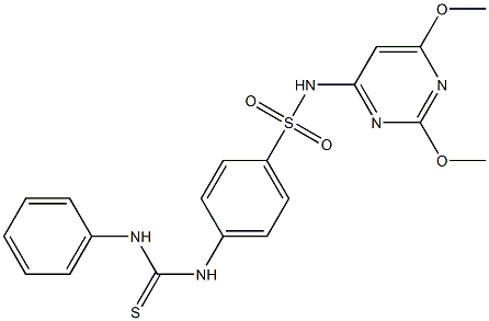 4-[(anilinocarbothioyl)amino]-N-(2,6-dimethoxy-4-pyrimidinyl)benzenesulfonamide 结构式