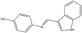 4-{[(E)-1H-indol-3-ylmethylidene]amino}phenol 结构式