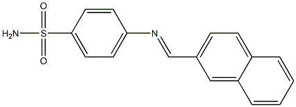 4-{[(E)-2-naphthylmethylidene]amino}benzenesulfonamide 结构式