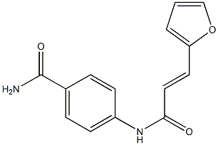 4-{[(E)-3-(2-furyl)-2-propenoyl]amino}benzamide 结构式