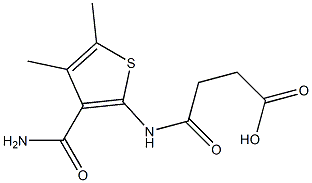 4-{[3-(aminocarbonyl)-4,5-dimethyl-2-thienyl]amino}-4-oxobutanoic acid 结构式