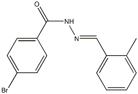 4-bromo-N'-[(E)-(2-methylphenyl)methylidene]benzohydrazide 结构式