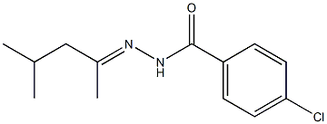 4-chloro-N'-[(E)-1,3-dimethylbutylidene]benzohydrazide 结构式