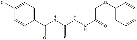 4-chloro-N-{[2-(2-phenoxyacetyl)hydrazino]carbothioyl}benzamide 结构式