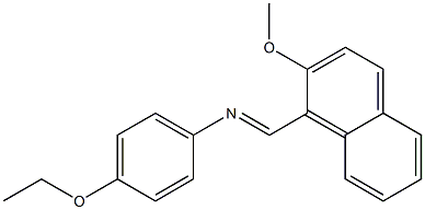 N-(4-ethoxyphenyl)-N-[(E)-(2-methoxy-1-naphthyl)methylidene]amine 结构式