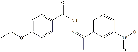 4-ethoxy-N'-[(Z)-1-(3-nitrophenyl)ethylidene]benzohydrazide 结构式