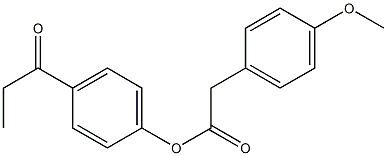 4-propionylphenyl 2-(4-methoxyphenyl)acetate 结构式