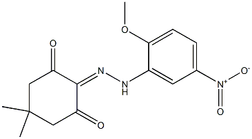 5,5-dimethyl-1,2,3-cyclohexanetrione 2-[N-(2-methoxy-5-nitrophenyl)hydrazone] 结构式