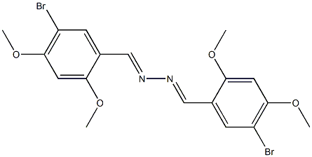 5-bromo-2,4-dimethoxybenzaldehyde N-[(E)-(5-bromo-2,4-dimethoxyphenyl)methylidene]hydrazone 结构式