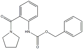 benzyl 2-(1-pyrrolidinylcarbonyl)phenylcarbamate 结构式