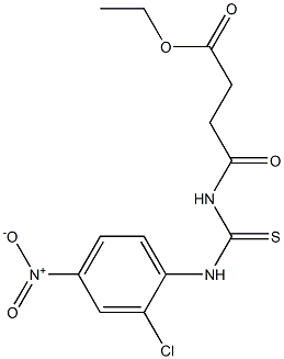 ethyl 4-{[(2-chloro-4-nitroanilino)carbothioyl]amino}-4-oxobutanoate 结构式