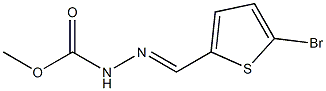 methyl 2-[(E)-(5-bromo-2-thienyl)methylidene]-1-hydrazinecarboxylate 结构式