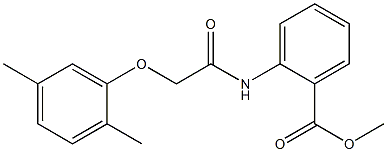 methyl 2-{[2-(2,5-dimethylphenoxy)acetyl]amino}benzoate 结构式