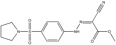 methyl 2-cyano-2-{(Z)-2-[4-(1-pyrrolidinylsulfonyl)phenyl]hydrazono}acetate 结构式