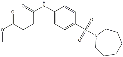 methyl 4-[4-(1-azepanylsulfonyl)anilino]-4-oxobutanoate 结构式