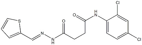 N-(2,4-dichlorophenyl)-4-oxo-4-{2-[(E)-2-thienylmethylidene]hydrazino}butanamide 结构式