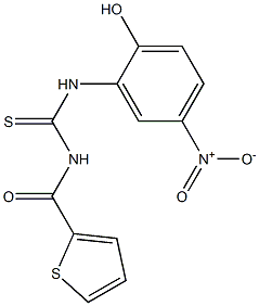 N-(2-hydroxy-5-nitrophenyl)-N'-(2-thienylcarbonyl)thiourea 结构式