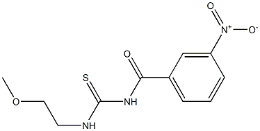 N-(2-methoxyethyl)-N'-(3-nitrobenzoyl)thiourea 结构式