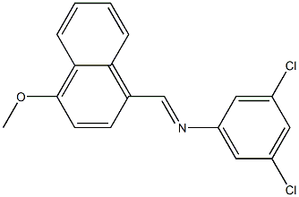 3,5-dichloro-N-[(E)-(4-methoxy-1-naphthyl)methylidene]aniline 结构式