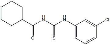 N-(3-chlorophenyl)-N'-(cyclohexylcarbonyl)thiourea 结构式